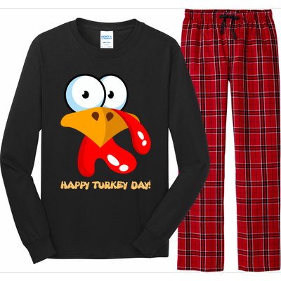 Funny Thanksgiving Happy Turkey Day Boy Girl Gift Long Sleeve Pajama Set