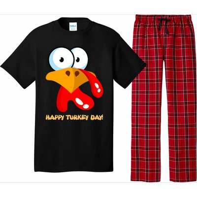 Funny Thanksgiving Happy Turkey Day Boy Girl Gift Pajama Set