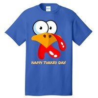 Funny Thanksgiving Happy Turkey Day Boy Girl Gift Tall T-Shirt