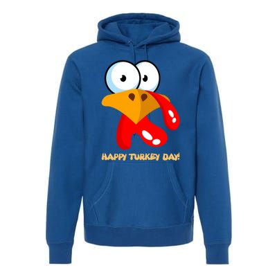 Funny Thanksgiving Happy Turkey Day Boy Girl Gift Premium Hoodie