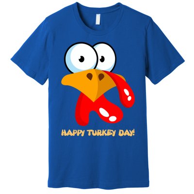 Funny Thanksgiving Happy Turkey Day Boy Girl Gift Premium T-Shirt