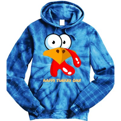 Funny Thanksgiving Happy Turkey Day Boy Girl Gift Tie Dye Hoodie