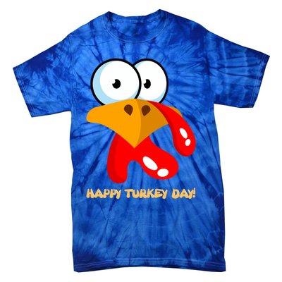 Funny Thanksgiving Happy Turkey Day Boy Girl Gift Tie-Dye T-Shirt