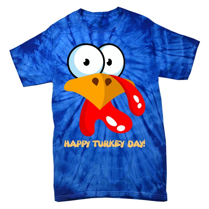 Funny Thanksgiving Happy Turkey Day Boy Girl Gift Tie-Dye T-Shirt