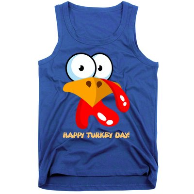 Funny Thanksgiving Happy Turkey Day Boy Girl Gift Tank Top