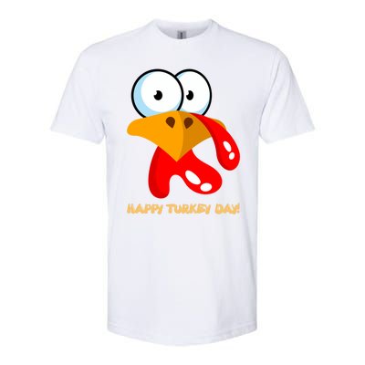 Funny Thanksgiving Happy Turkey Day Boy Girl Gift Softstyle CVC T-Shirt