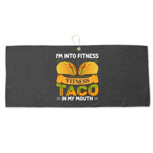 Fitness Taco Humor Large Microfiber Waffle Golf Towel