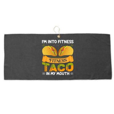 Fitness Taco Humor Large Microfiber Waffle Golf Towel