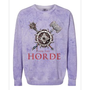 For The Horde Fantasy Sword Mace Weapons & Shield For Battle Colorblast Crewneck Sweatshirt