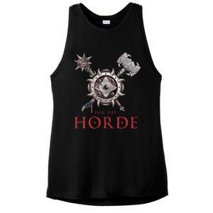 For The Horde Fantasy Sword Mace Weapons & Shield For Battle Ladies PosiCharge Tri-Blend Wicking Tank