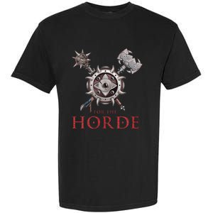 For The Horde Fantasy Sword Mace Weapons & Shield For Battle Garment-Dyed Heavyweight T-Shirt