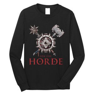 For The Horde Fantasy Sword Mace Weapons & Shield For Battle Long Sleeve Shirt