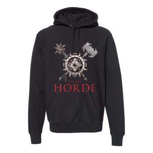 For The Horde Fantasy Sword Mace Weapons & Shield For Battle Premium Hoodie