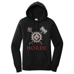 For The Horde Fantasy Sword Mace Weapons & Shield For Battle Women's Pullover Hoodie