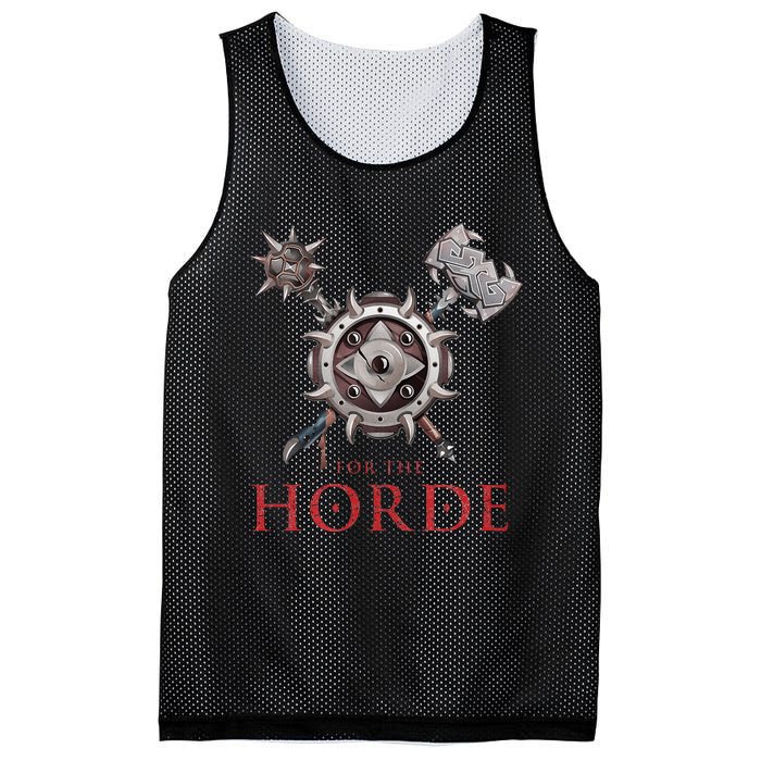 For The Horde Fantasy Sword Mace Weapons & Shield For Battle Mesh Reversible Basketball Jersey Tank