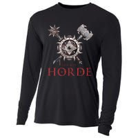 For The Horde Fantasy Sword Mace Weapons & Shield For Battle Cooling Performance Long Sleeve Crew