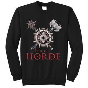 For The Horde Fantasy Sword Mace Weapons & Shield For Battle Tall Sweatshirt