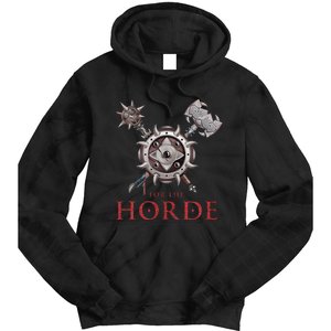 For The Horde Fantasy Sword Mace Weapons & Shield For Battle Tie Dye Hoodie