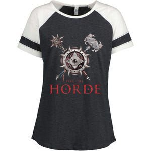 For The Horde Fantasy Sword Mace Weapons & Shield For Battle Enza Ladies Jersey Colorblock Tee