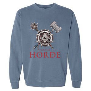 For The Horde Fantasy Sword Mace Weapons & Shield For Battle Garment-Dyed Sweatshirt