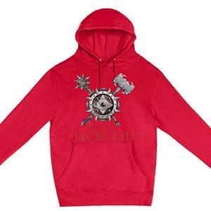 For The Horde Fantasy Sword Mace Weapons & Shield For Battle Premium Pullover Hoodie