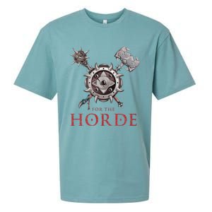 For The Horde Fantasy Sword Mace Weapons & Shield For Battle Sueded Cloud Jersey T-Shirt