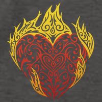 Flaming Tribal Heart Vector Backpack