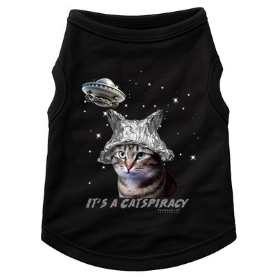 Funny Tinfoil Hat Cat Lover Doggie Tank