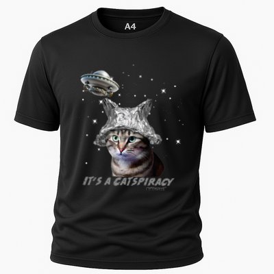 Funny Tinfoil Hat Cat Lover Performance Shirt