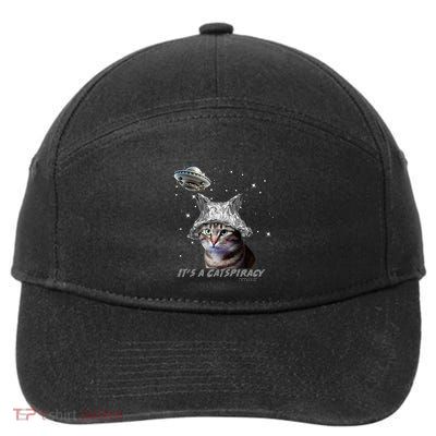 Funny Tinfoil Hat Cat Lover 7-Panel Snapback Hat