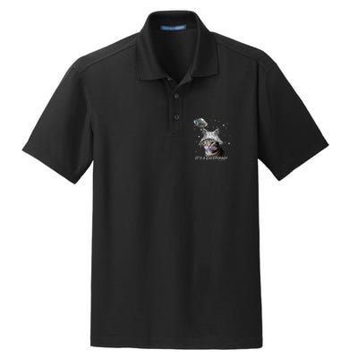Funny Tinfoil Hat Cat Lover Dry Zone Grid Polo