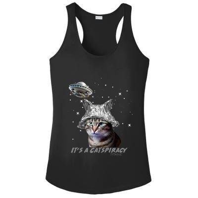Funny Tinfoil Hat Cat Lover Ladies PosiCharge Competitor Racerback Tank
