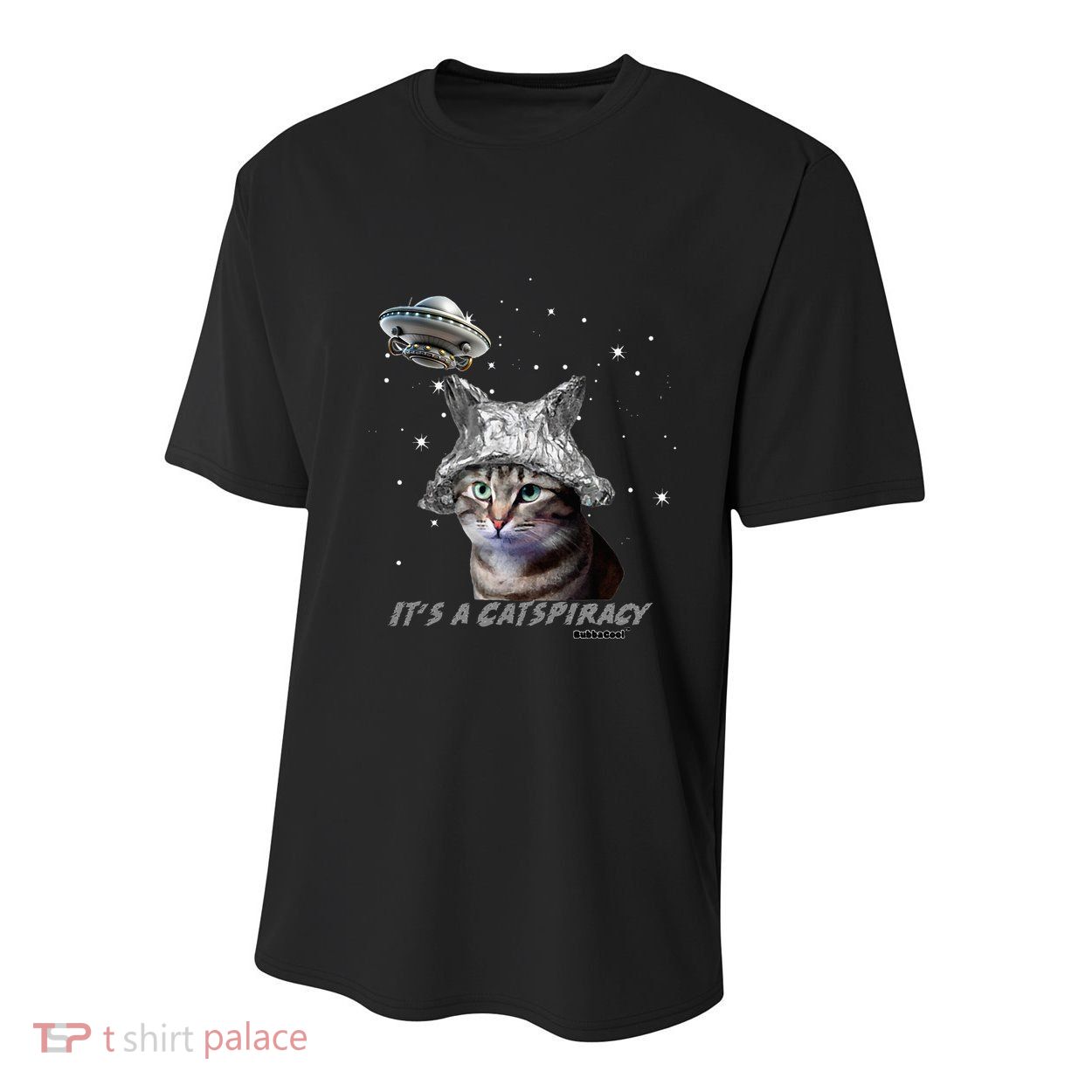 Funny Tinfoil Hat Cat Lover Youth Performance Sprint T-Shirt