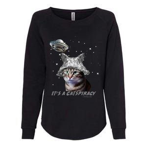 Funny Tinfoil Hat Cat Lover Womens California Wash Sweatshirt