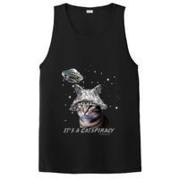 Funny Tinfoil Hat Cat Lover PosiCharge Competitor Tank