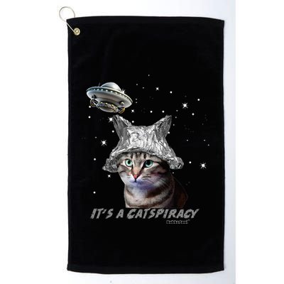 Funny Tinfoil Hat Cat Lover Golf Towel