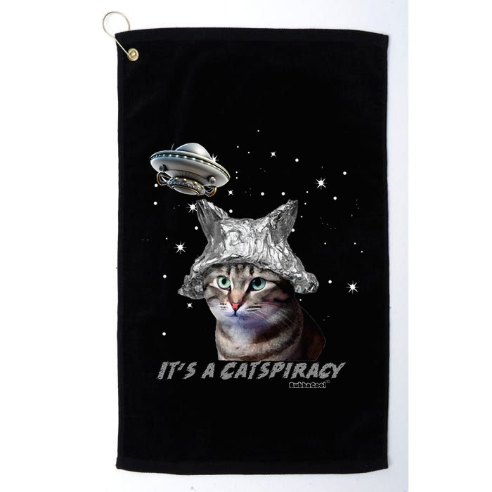 Funny Tinfoil Hat Cat Lover Golf Towel