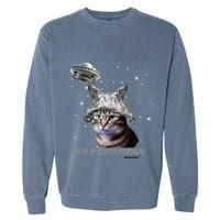 Funny Tinfoil Hat Cat Lover Garment-Dyed Sweatshirt