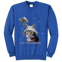 Funny Tinfoil Hat Cat Lover Sweatshirt