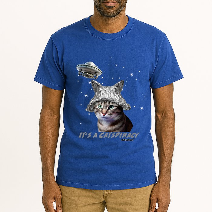 Funny Tinfoil Hat Cat Lover Tall T-Shirt