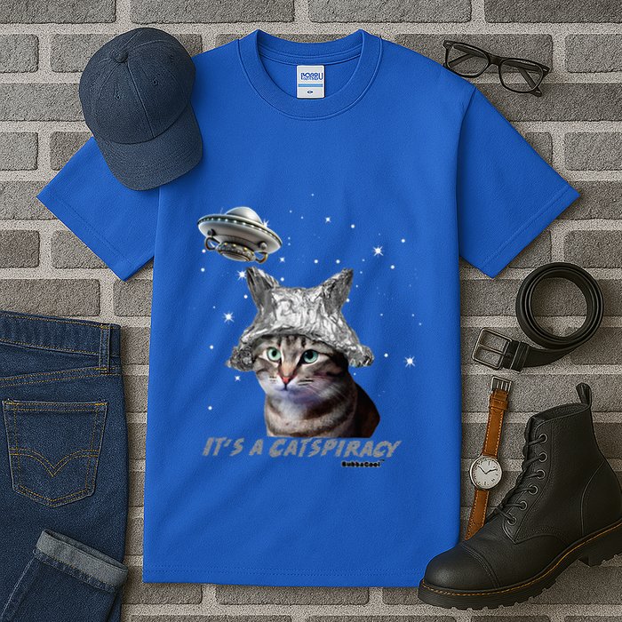 Funny Tinfoil Hat Cat Lover Tall T-Shirt