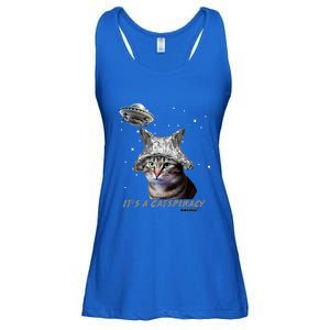 Funny Tinfoil Hat Cat Lover Ladies Essential Flowy Tank