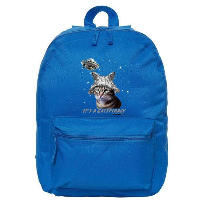 Funny Tinfoil Hat Cat Lover 16 in Basic Backpack