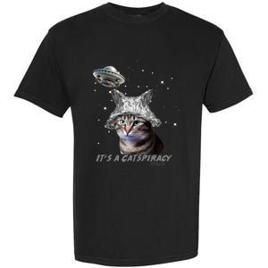 Funny Tinfoil Hat Cat Lover Garment-Dyed Heavyweight T-Shirt