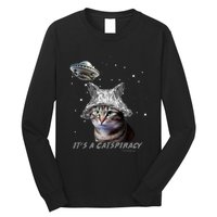 Funny Tinfoil Hat Cat Lover Long Sleeve Shirt