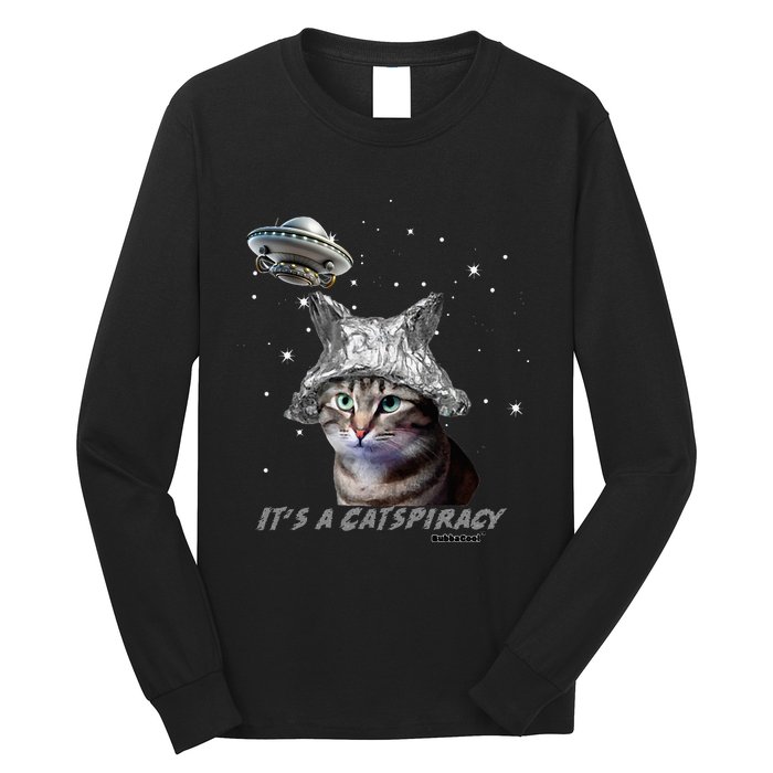 Funny Tinfoil Hat Cat Lover Long Sleeve Shirt