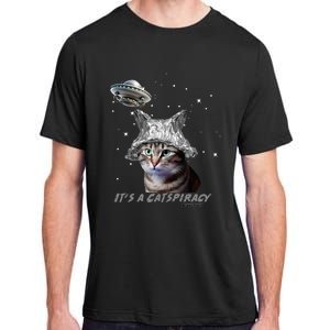 Funny Tinfoil Hat Cat Lover Adult ChromaSoft Performance T-Shirt