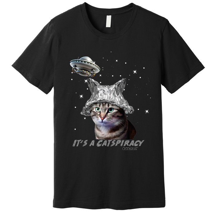 Funny Tinfoil Hat Cat Lover Premium T-Shirt