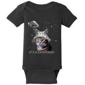 Funny Tinfoil Hat Cat Lover Baby Bodysuit