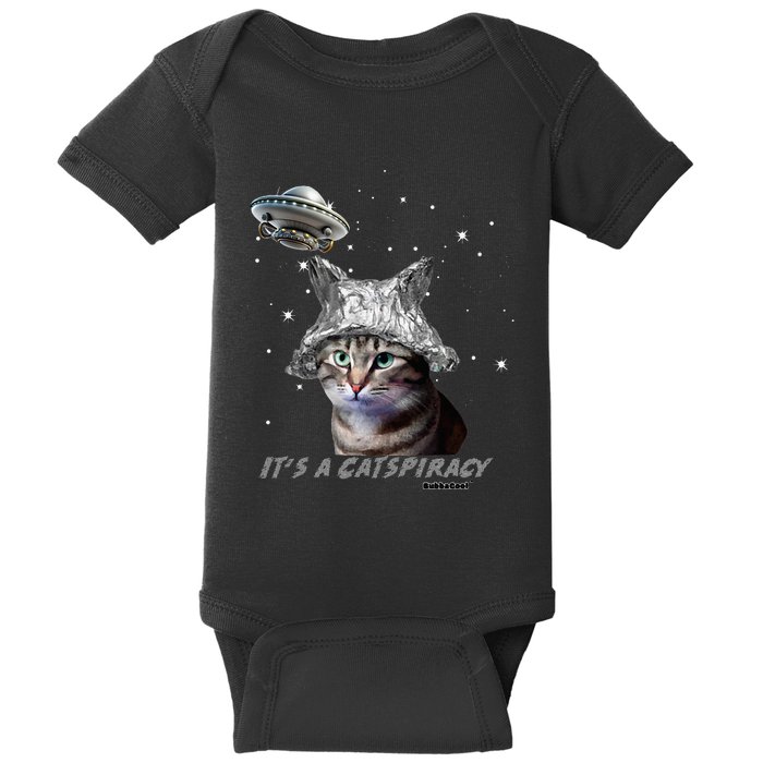 Funny Tinfoil Hat Cat Lover Baby Bodysuit